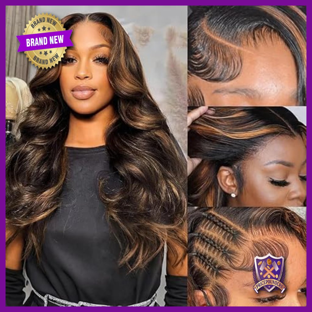 Human Hair Body Wave Lace Front Wig 20 Inch Pre Plucked 200 Density